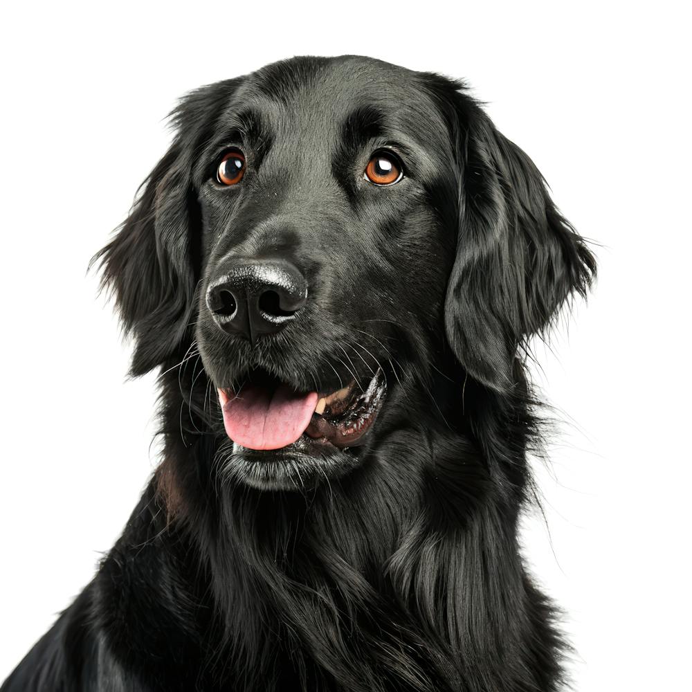 Flat-Coated Retriever Dog Portrait