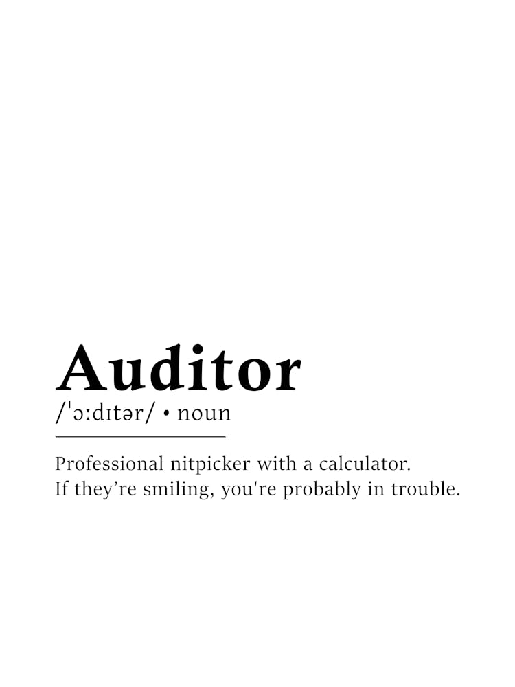 Auditor Definition Poster - Dictionary