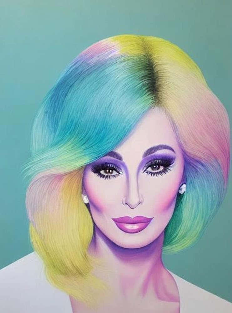 Cher Colourful Illustration