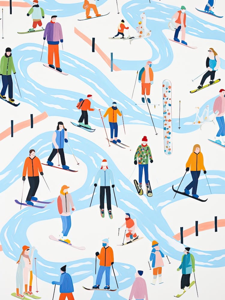 Heavenly Mountain Resort   California Nevada Usa, Ski Resort Illustration 1