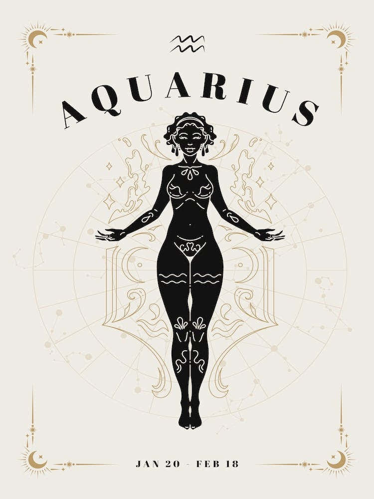 Aquarius Celestial Woman