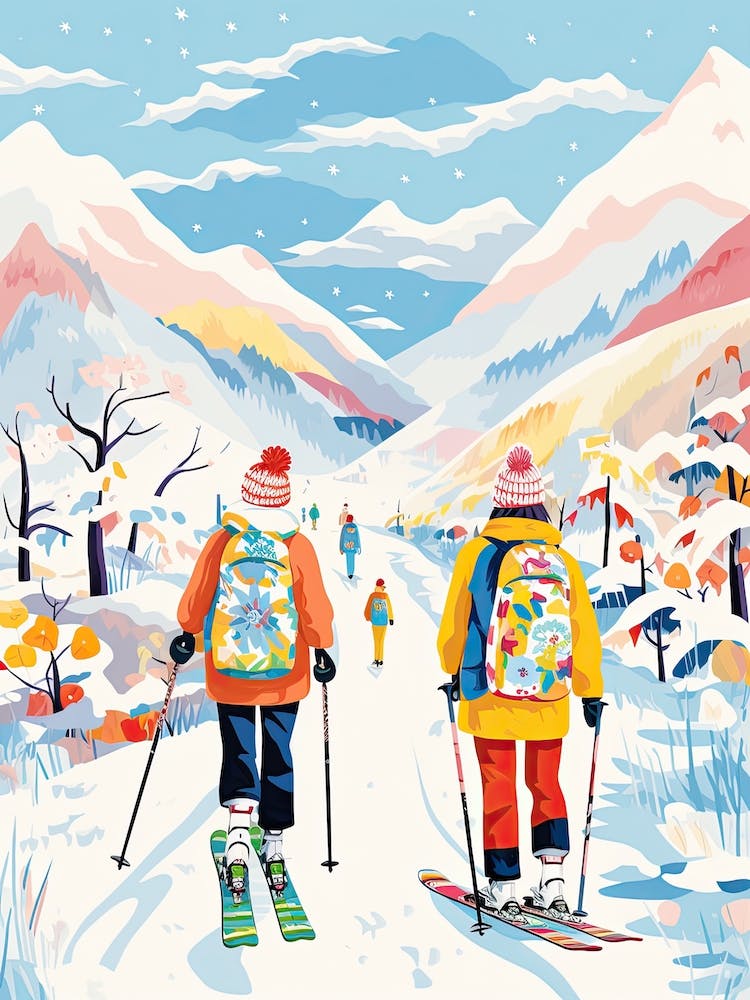 Niseko   Hokkaido Japan, Ski Resort Illustration 3
