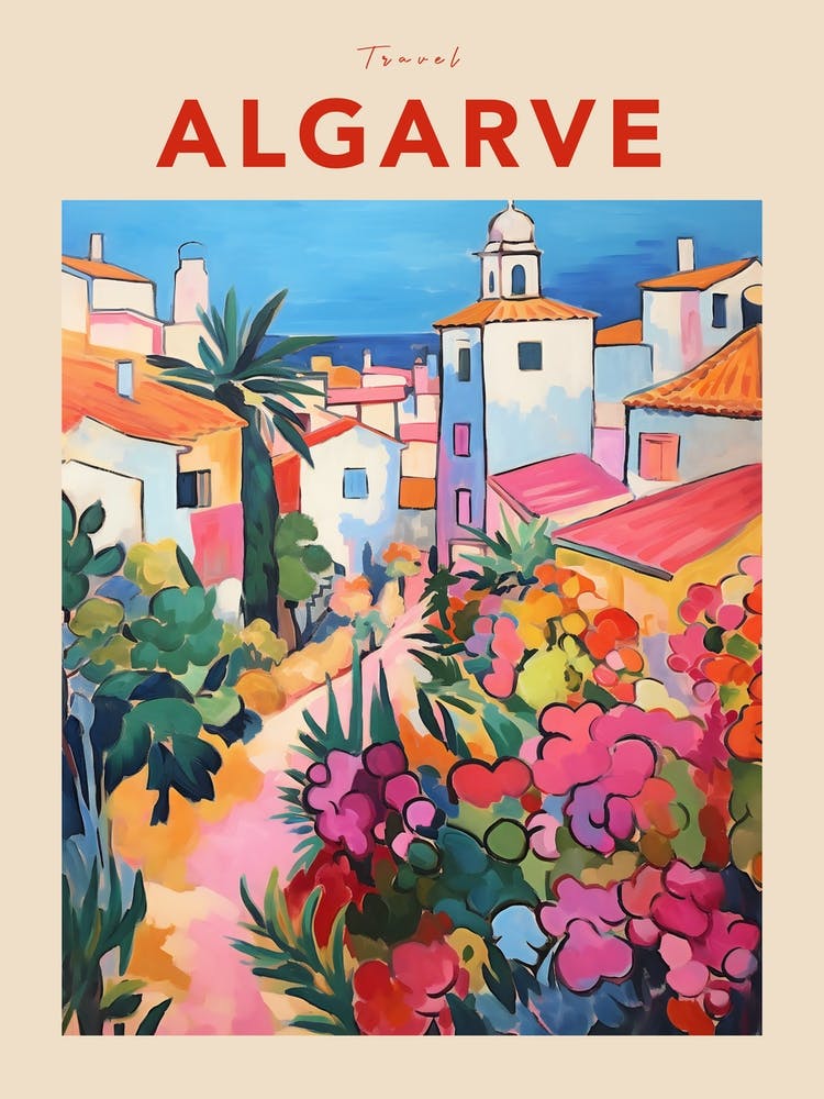Algarve Portugal 4 Fauvist Travel Poster