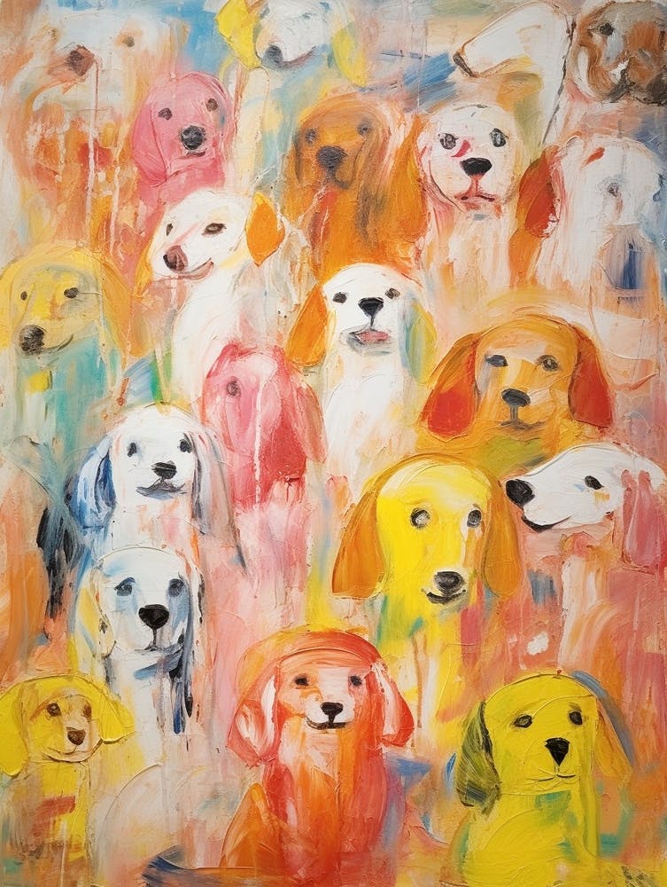 Dogs Abstract Expressionism 3