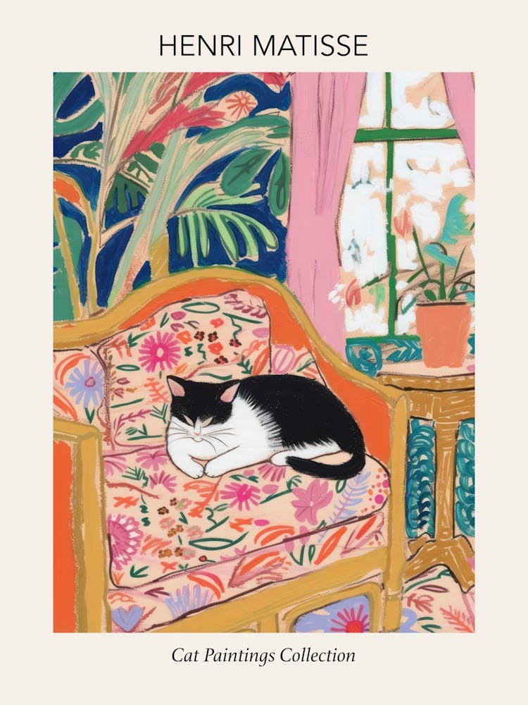 Henri Matisse Black Cat Sofa Paintings Collection