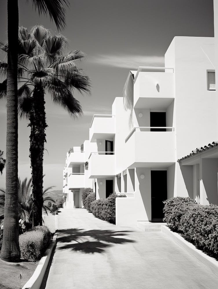 Marbella, Spain, Black And White Old Photo 4