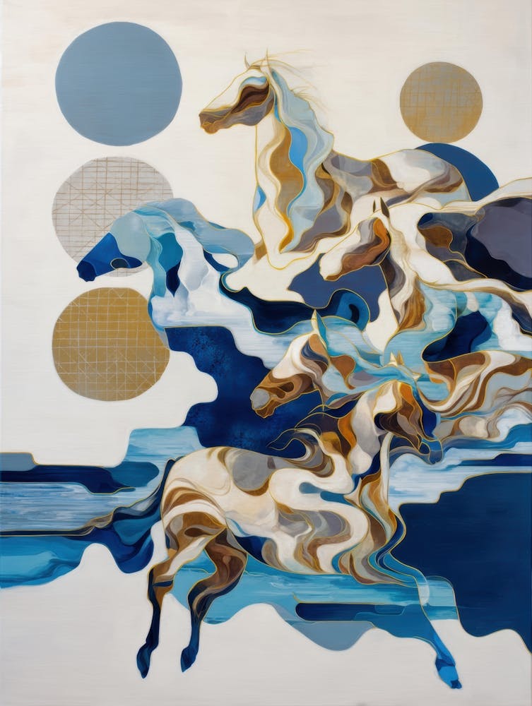 Horses In The Water 1