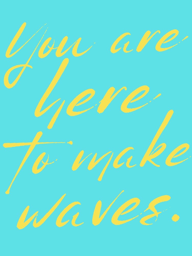 Make waves - mint/yellow