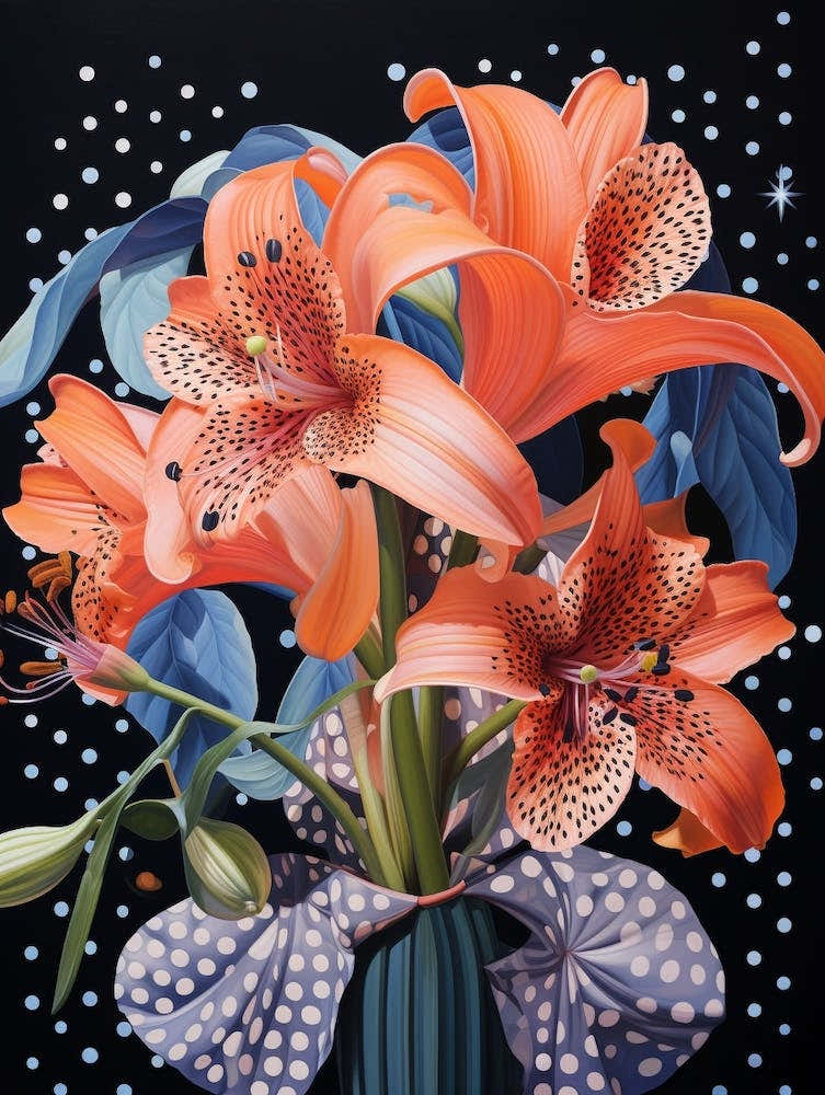Surreal Florals Amaryllis 2 Flower Painting