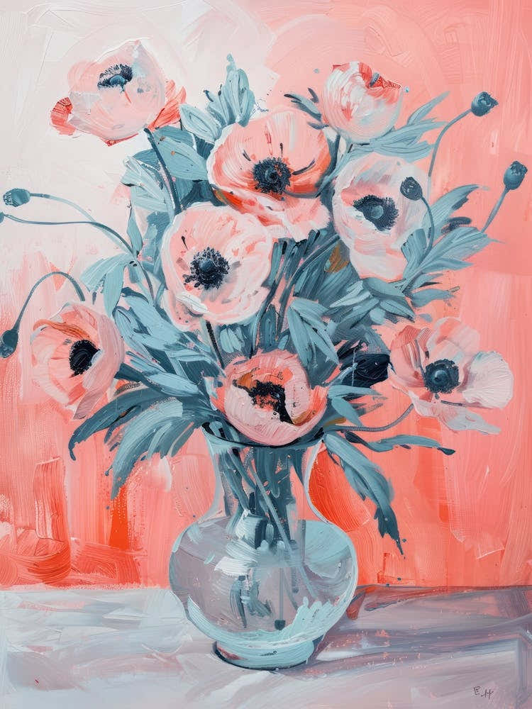 A World Of Flowers Poppy 4 Painting