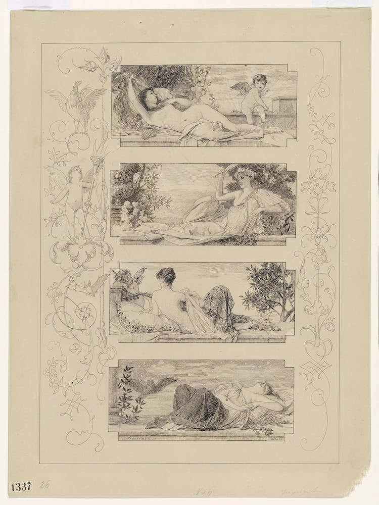 The 4 Times Of The Day, Gustav Klimt