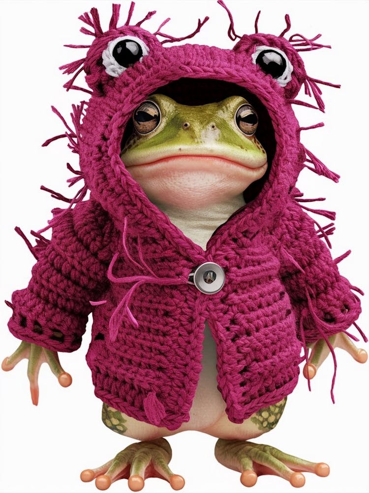 Frog In Pink Sweater 2