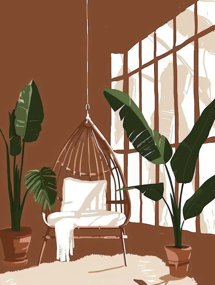 Hanging Chair In A Window