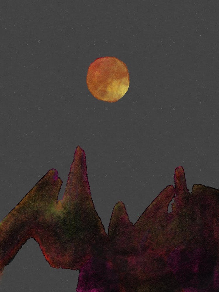 Moon Over The Mountains