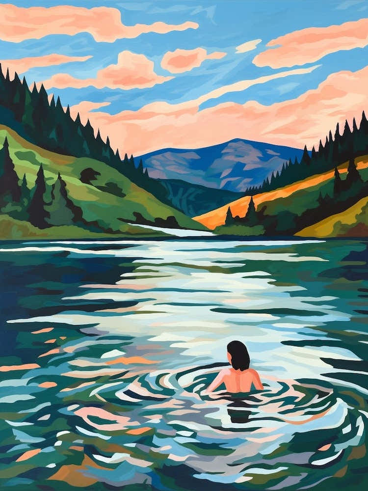 Wild Swimming At Loch Morlich Scotland 1