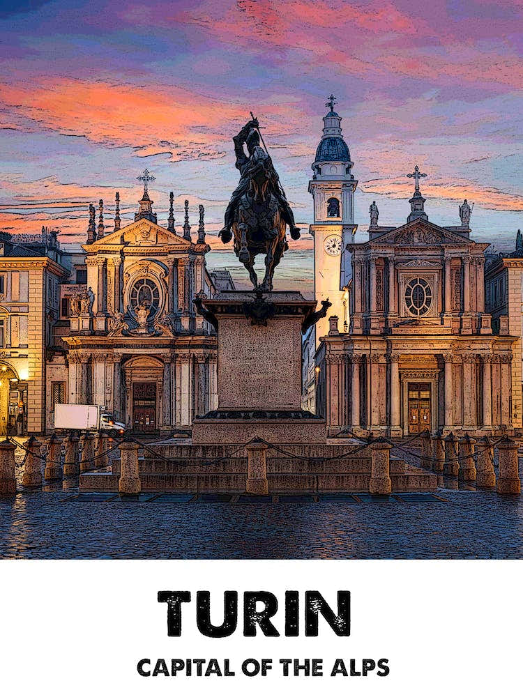 Turin, City, Cityscape, Landscape, Italy, Art, Wall Print