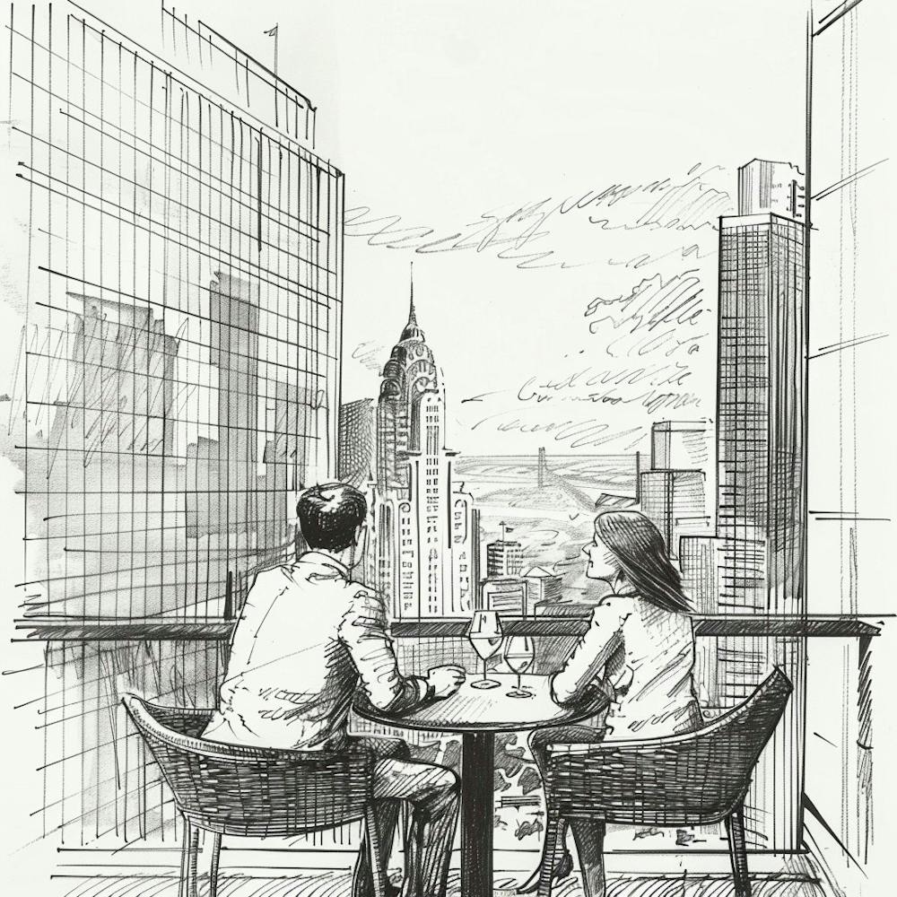 Couple Sitting On A Balcony