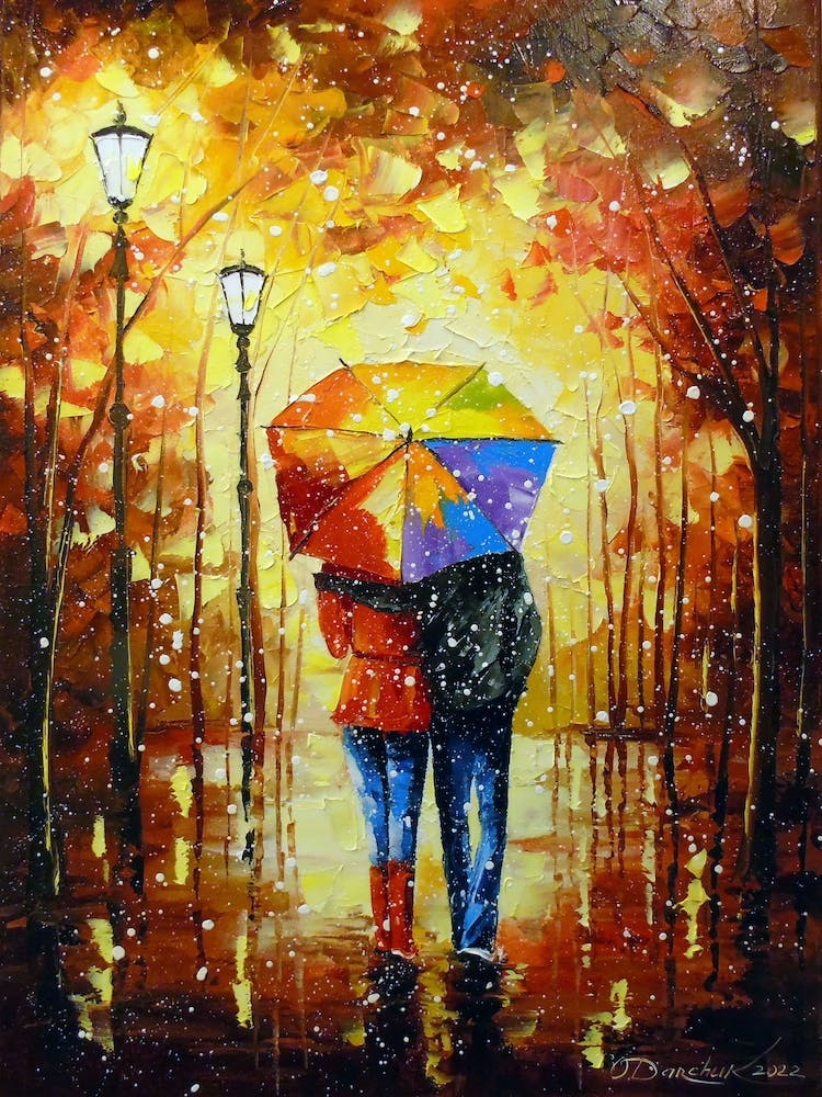 Bright walk in the park