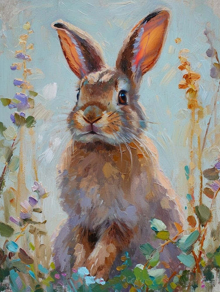 Mini Rex Rabbit Painting 1