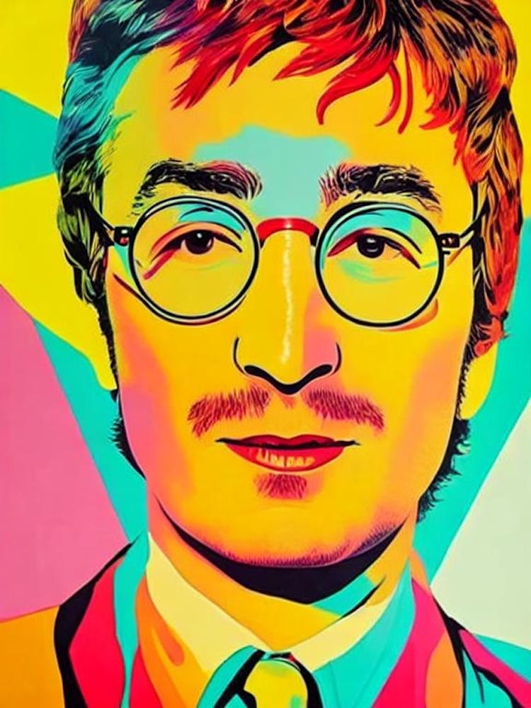 John Lennon Colourful Pop Art