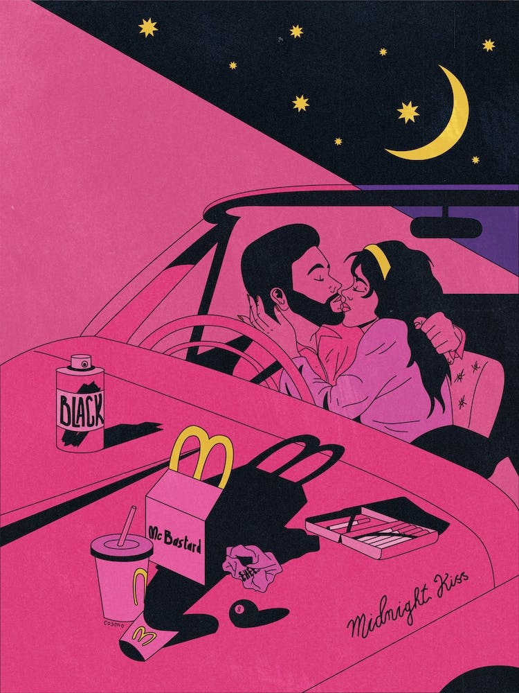 Midnight Car Kiss Plan De Travail