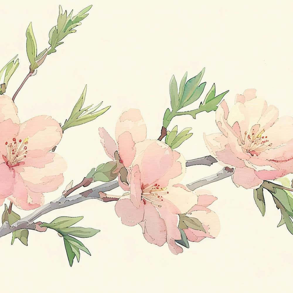Watercolor Cherry Blossoms