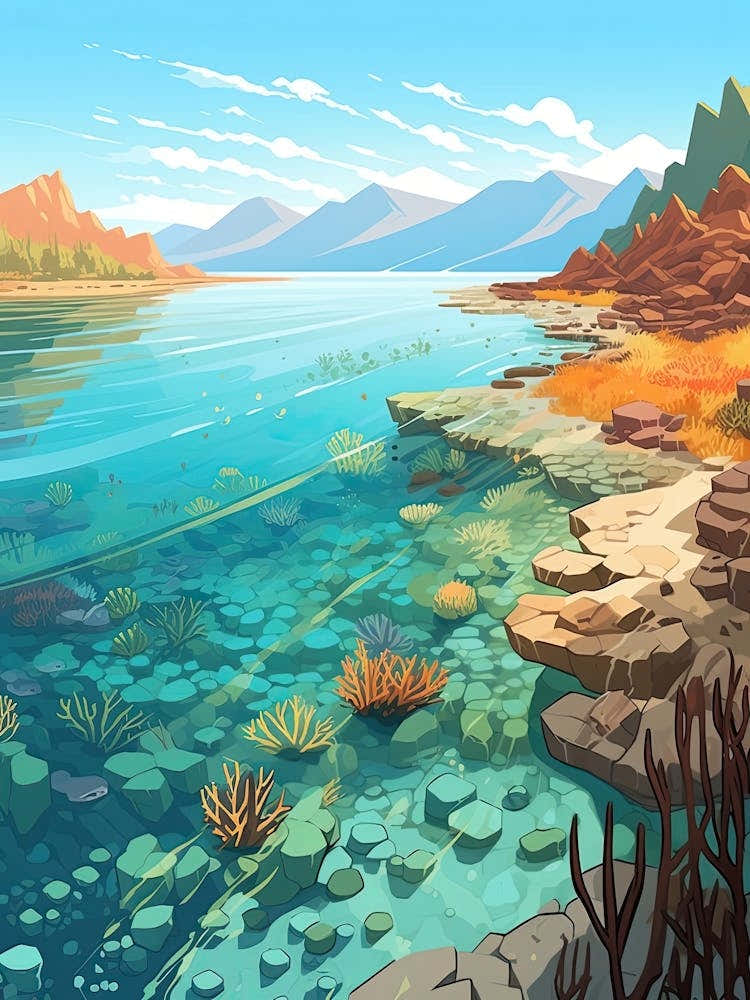 Gold Coast, Australia, Flat Illustration 1