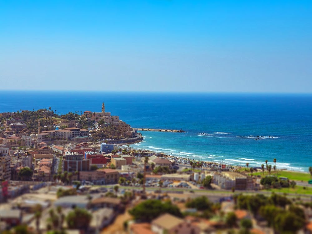 Aerial View Of South Tel Aviv Neighborhoods And Old Jaffa