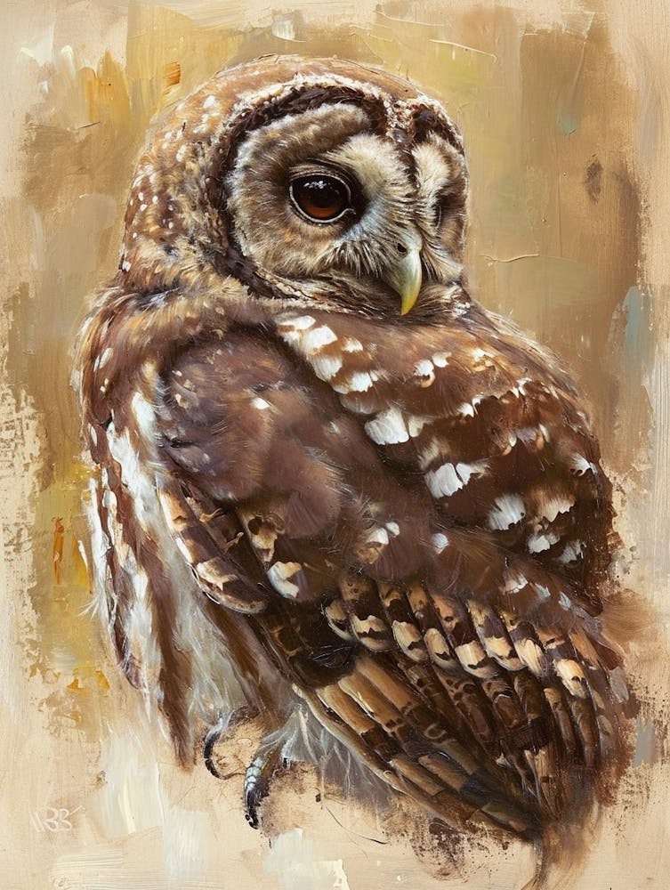 Spotted Owl Painting 1