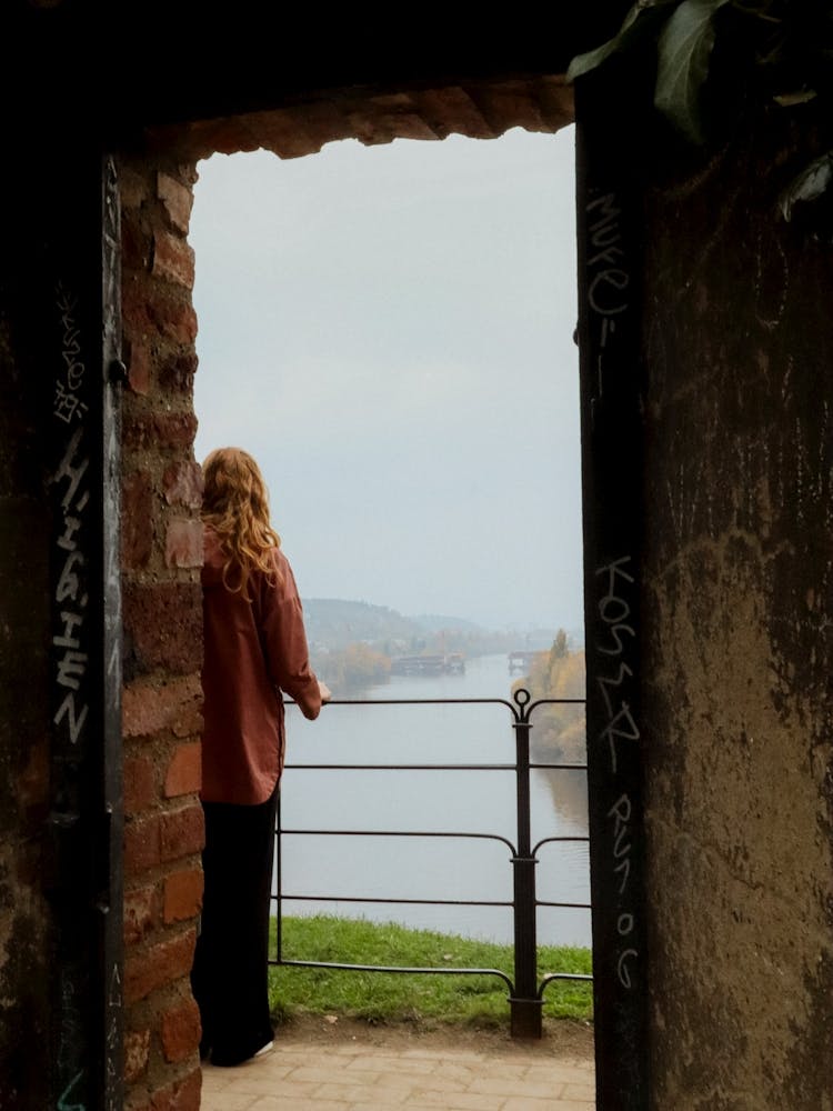 Stranger Over Looking Vltava River - Prague
