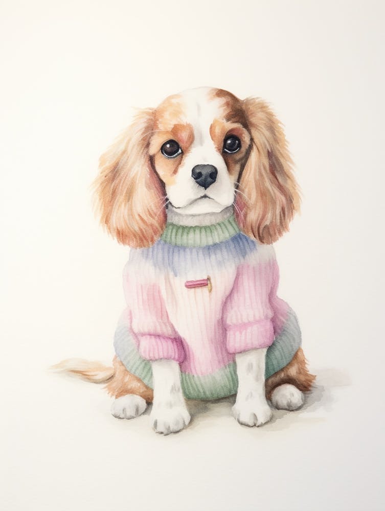 Baby Animal Watercolour Puppy 1