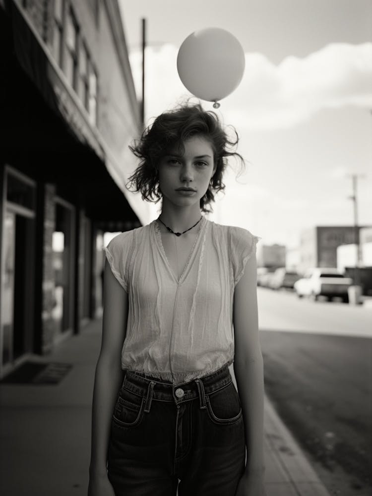 Woman Portrait Austin, Black And White Analogue Photograph 2