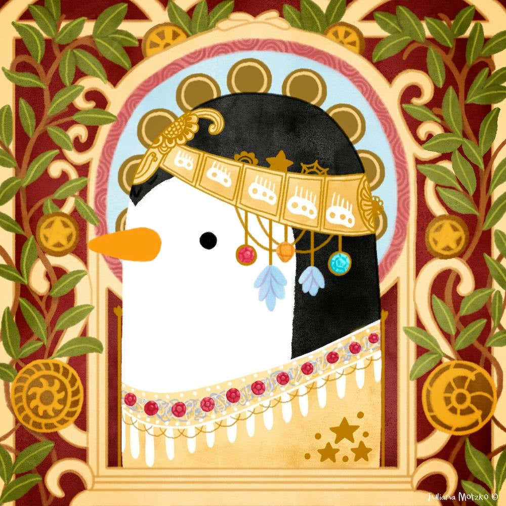 Art Nouveau Penguin