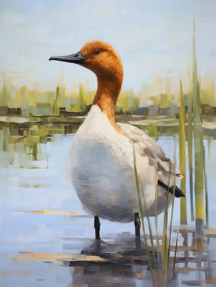 Bird Painting Canvasback 2