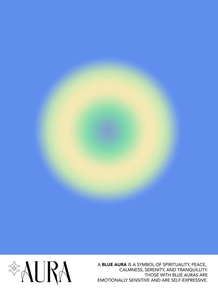 Aura Blue Poster