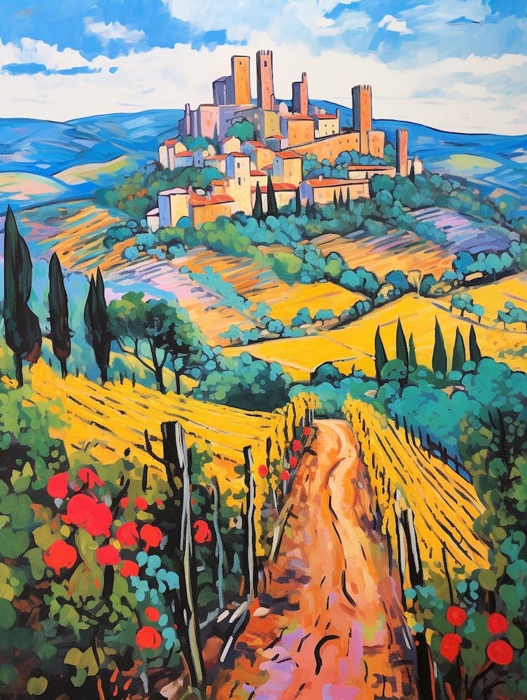 Volterra Italy 4 Fauvist Painting