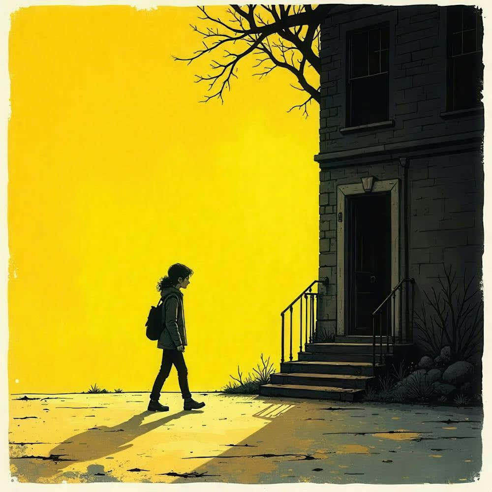 Girl Walking Down The Street