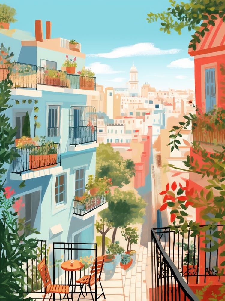 Malaga Spain 9 Illustration