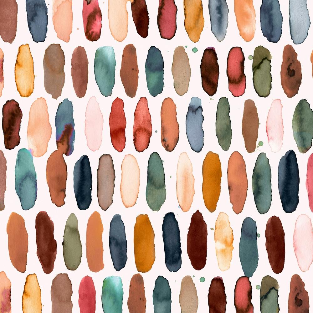 Dashes Watercolor Mineral Square