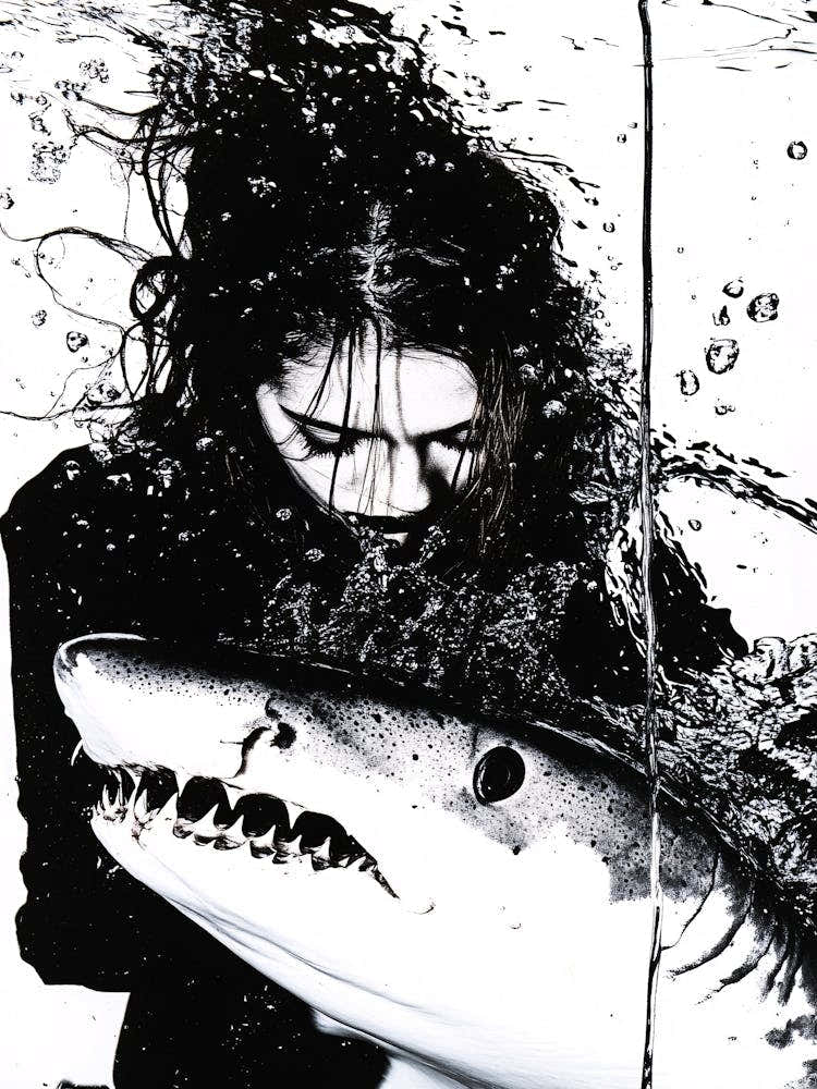 Girl With A Shark