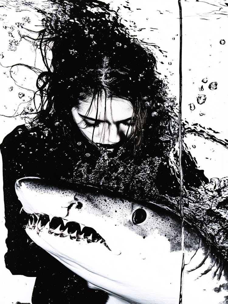 Girl With A Shark
