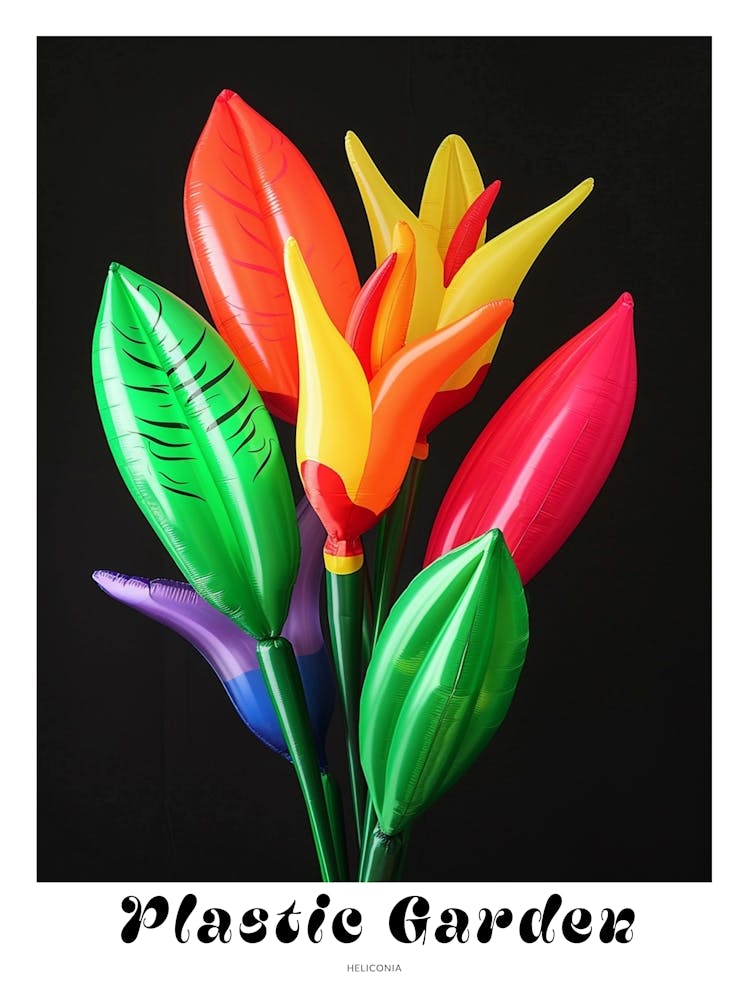 Bright Inflatable Flowers Poster Heliconia 4