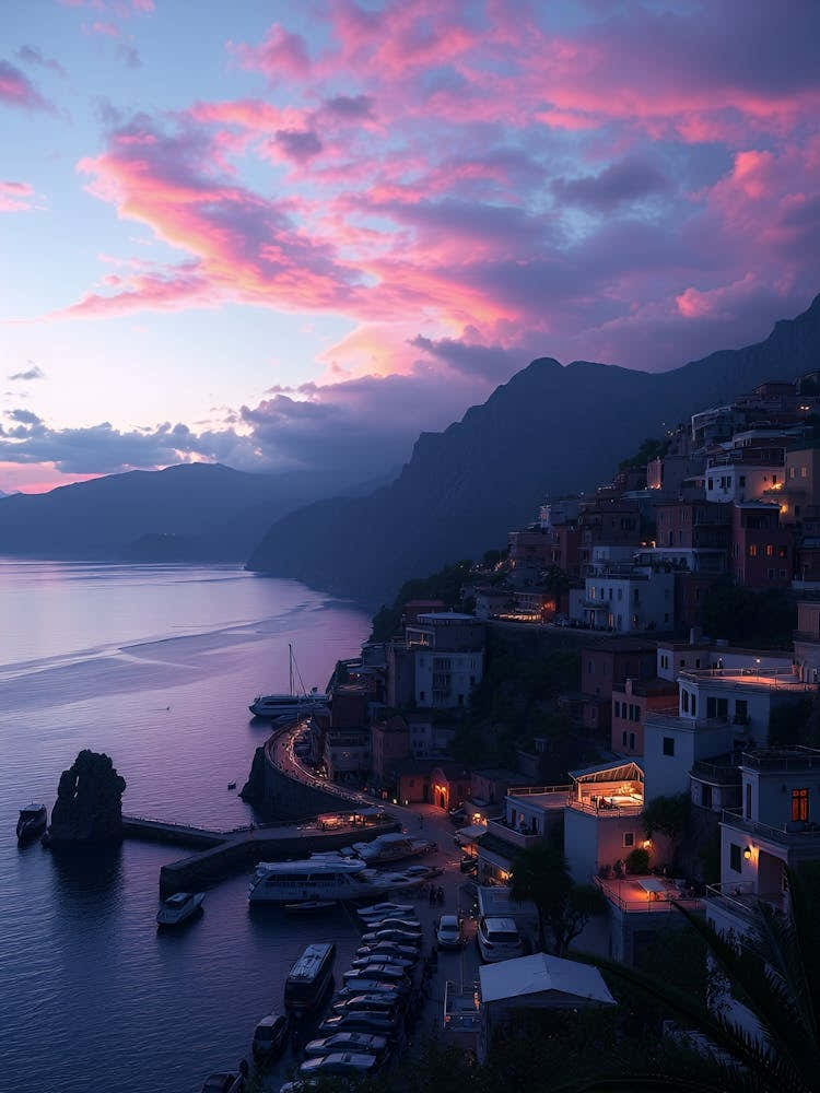 Sunset In Positano