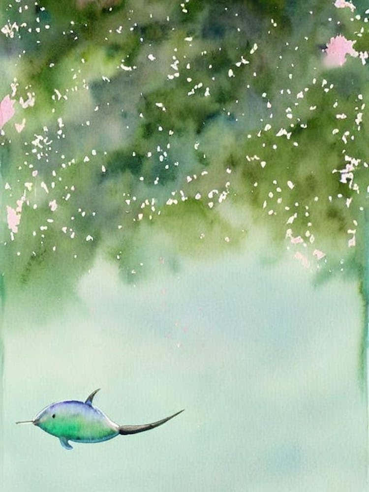 Narwhal Storybook Watercolour