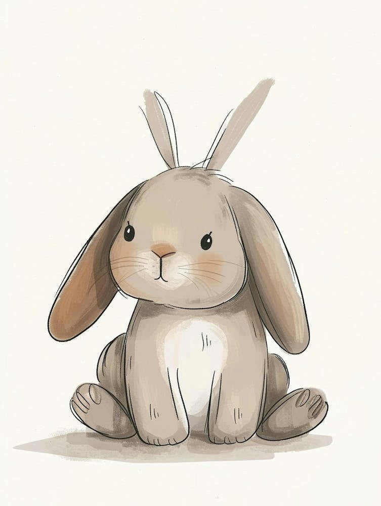 Mini Satin Rabbit Kids Illustration 4