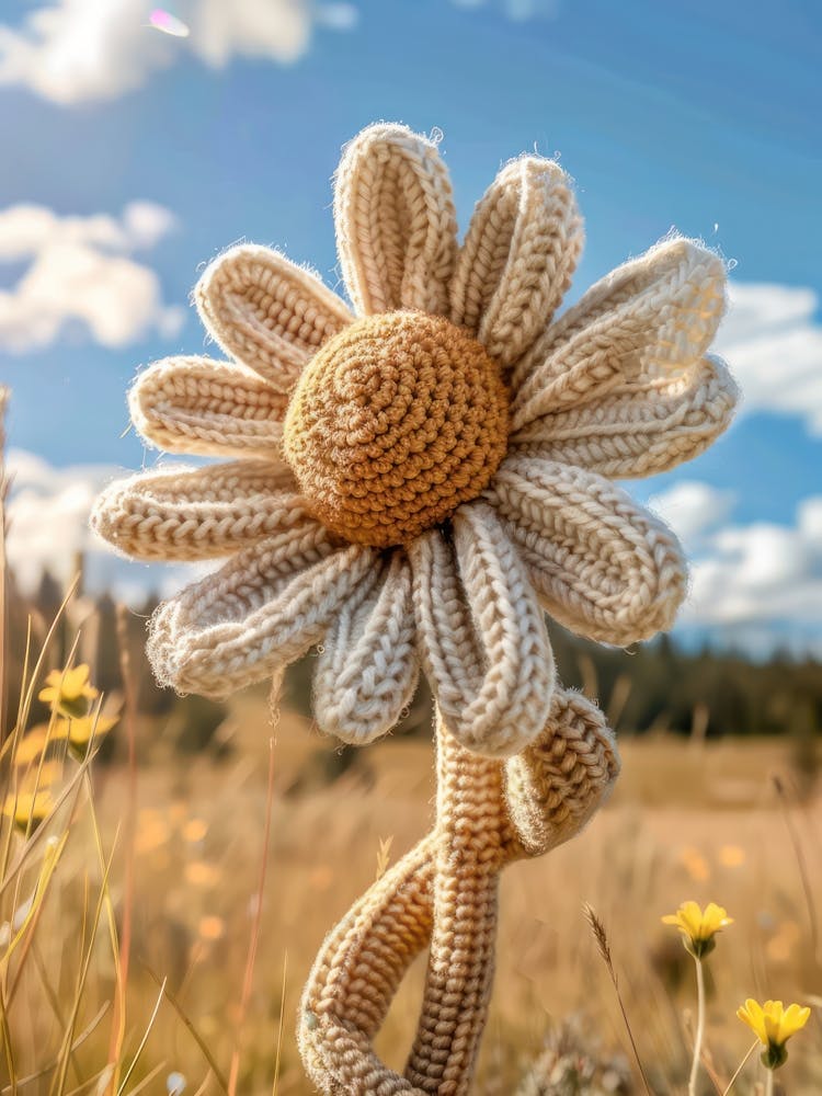 Daisies Knitted In Crochet 5