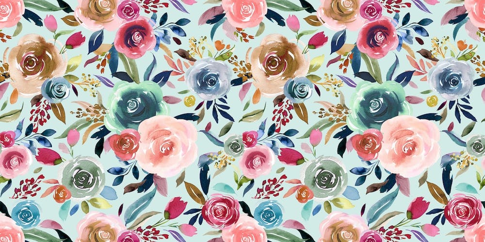 Sweet Watercolour Romance Turquoise