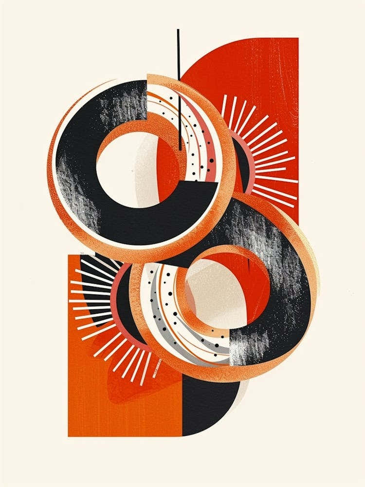 Art Deco Abstract Bagels