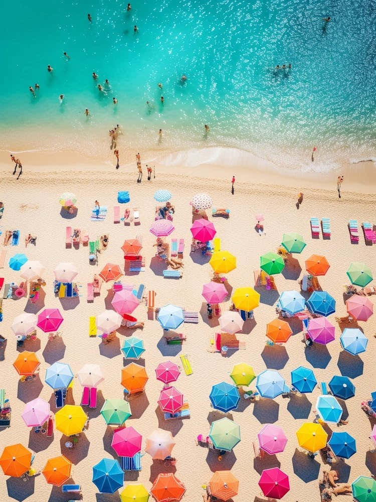 Aerial View Miami Beach High Summer 3