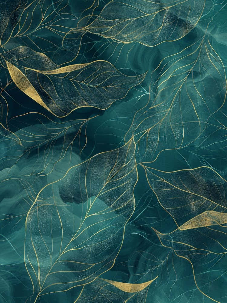 Gold Leaves On The Water